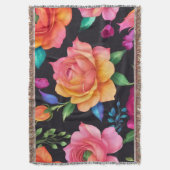 Blumenmuster-Rosen-Wurfdecke Decke (Vorderseite Vertikal)