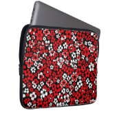 Blumenmuster rot und weiß laptopschutzhülle (Vorne Rechts)