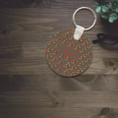 Blumenmuster rote Wildblumen Name Schlüsselanhänge Schlüsselanhänger