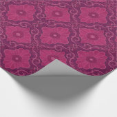 Blumenmuster "Ruby Blume" Geschenkpapier (Ecke)