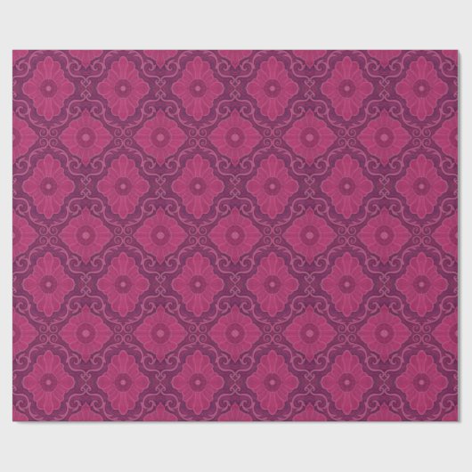 Blumenmuster "Ruby Blume" Geschenkpapier (Flach)