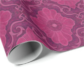 Blumenmuster "Ruby Blume" Geschenkpapier (Rolleneckpunkt)
