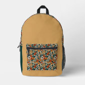 Blumenmuster-Rucksack Bedruckter Rucksack (Vorderseite)