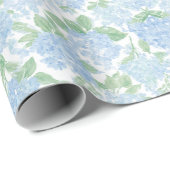 Blumenmuster | Ruhige Hortensie Geschenkpapier (Rolleneckpunkt)