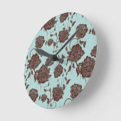 Blumenmuster Runde Wanduhr (Winkel)