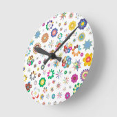 Blumenmuster Runde Wanduhr (Winkel)