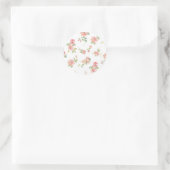 Blumenmuster Runder Aufkleber (Tasche)