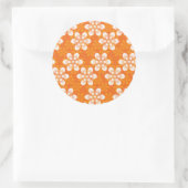 Blumenmuster Runder Aufkleber (Tasche)