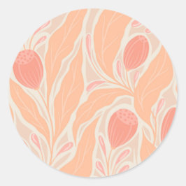 Blumenmuster Runder Aufkleber