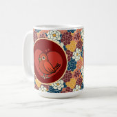 Blumenmuster rundum kaffeetasse (Vorderseite Links)