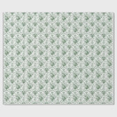 Blumenmuster | Salbei-Garten-Toile Geschenkpapier (Flach)