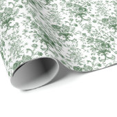 Blumenmuster | Salbei-Garten-Toile Geschenkpapier (Rolleneckpunkt)