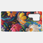 Blumenmuster Samsung Galaxy Hülle (Rückseite (Horizontal))