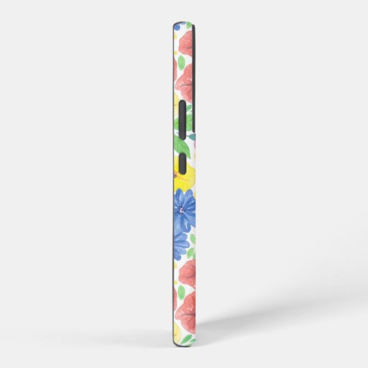 Blumenmuster Samsung Galaxy Hülle (Rechte Seite)