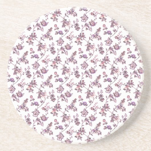 Blumenmuster Sandstein Untersetzer (Vorne)