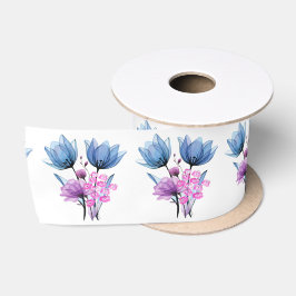 Blumenmuster Satinband