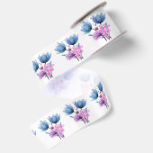 Blumenmuster Satinband (Rückseite)