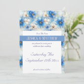 Blumenmuster Save The Date (Stehend Vorderseite)