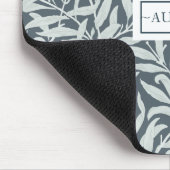 Blumenmuster-Schattierungen in tropischen Blautöne Mousepad (Ecke)