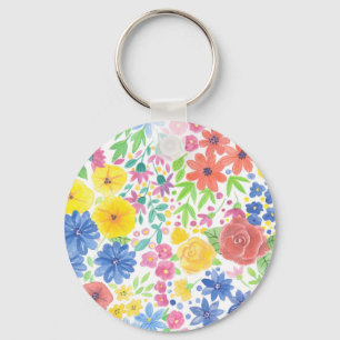Blumenmuster Schlüsselanhänger