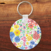 Blumenmuster Schlüsselanhänger (Vorderseite)
