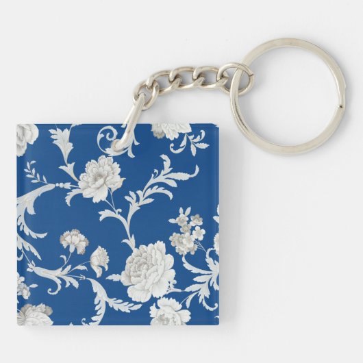 Blumenmuster Schlüsselanhänger (Rückseite)