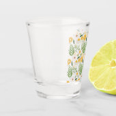 Blumenmuster Schnapsglas (Links)