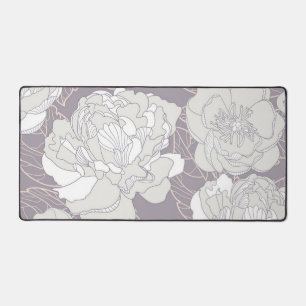 Blumenmuster Schreibtischunterlage