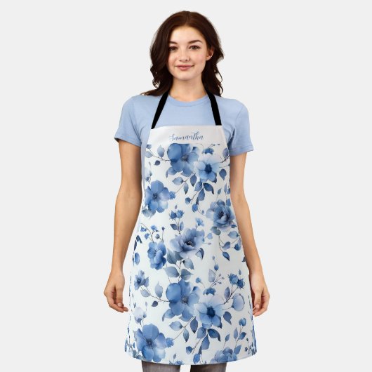 Blumenmuster Schürze (Getragen)