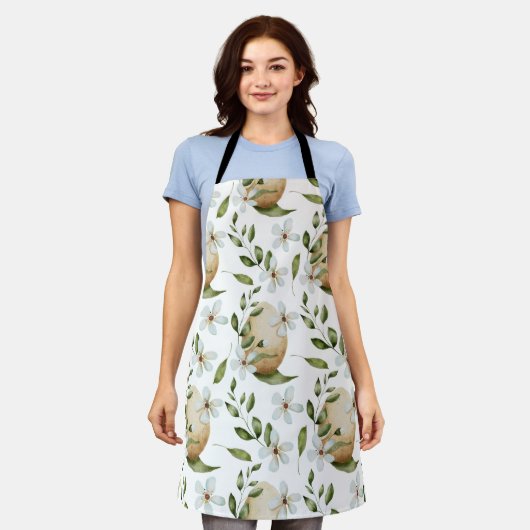 Blumenmuster Schürze (Getragen)