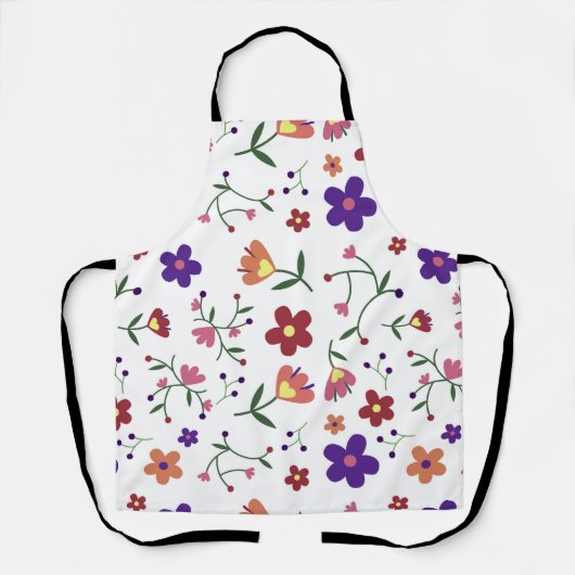 Blumenmuster- Schürze (Vorderseite)