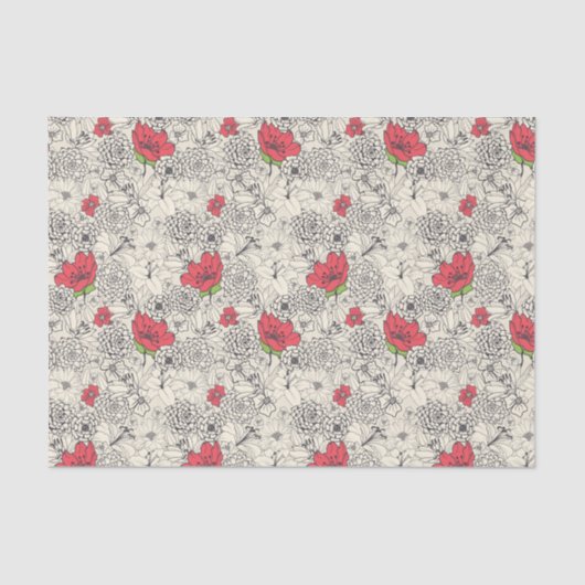 Blumenmuster Seidenpapier (Vorderseite)