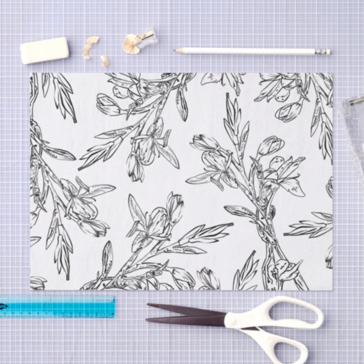 Blumenmuster Seidenpapier (Handwerk)