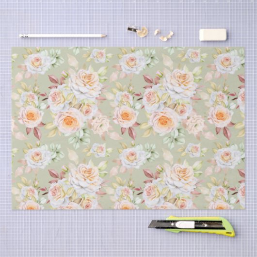 Blumenmuster Seidenpapier (Handwerk)