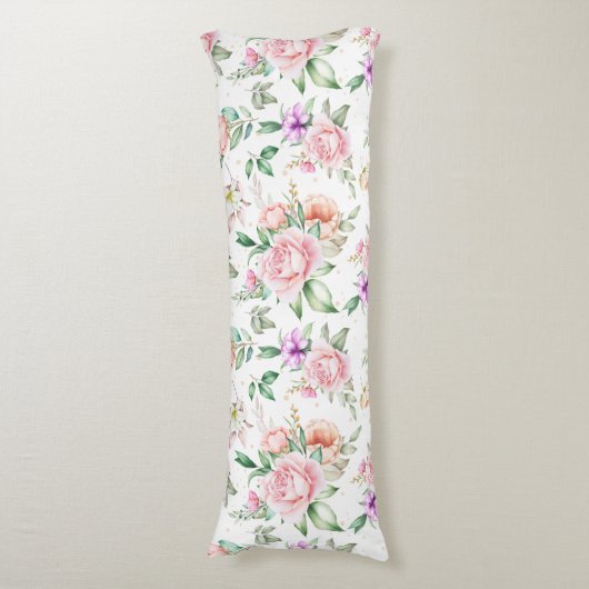 Blumenmuster Seitenschläferkissen (Vorderseite Vertikal)