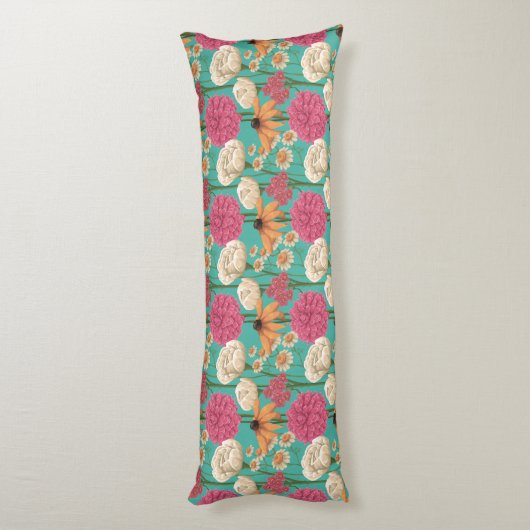 Blumenmuster Seitenschläferkissen (Rückseite (Vertikal))