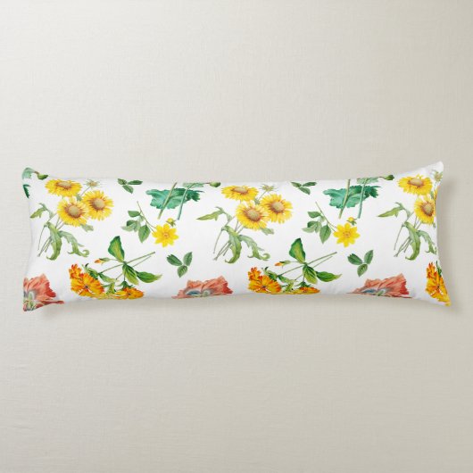 Blumenmuster Seitenschläferkissen (Rückseite)