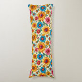 Blumenmuster Seitenschläferkissen (Vorderseite Vertikal)