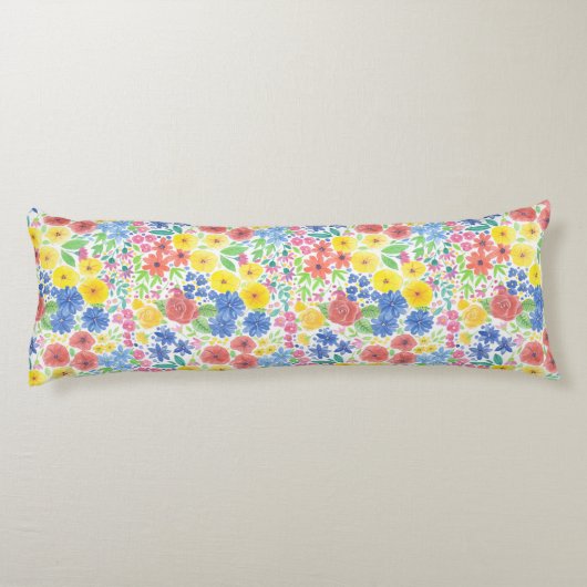 Blumenmuster Seitenschläferkissen (Rückseite)