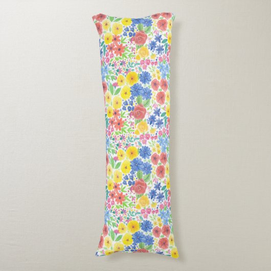 Blumenmuster Seitenschläferkissen (Vorderseite Vertikal)