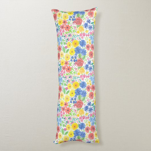 Blumenmuster Seitenschläferkissen (Rückseite (Vertikal))
