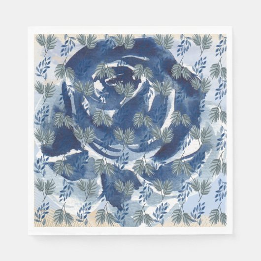 Blumenmuster Serviette (Vorderseite)