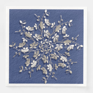 Blumenmuster Serviette