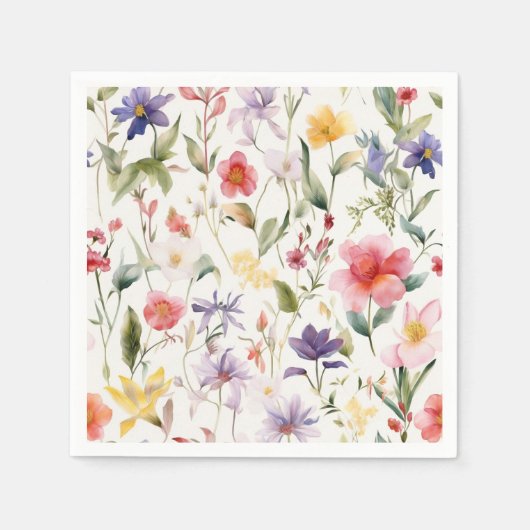 Blumenmuster Serviette (Vorderseite)