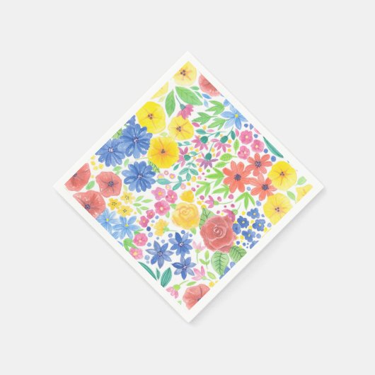 Blumenmuster Serviette (Ecke)