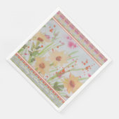 Blumenmuster Serviette (Ecke)
