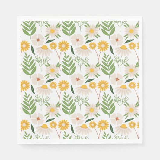 Blumenmuster Serviette (Vorderseite)