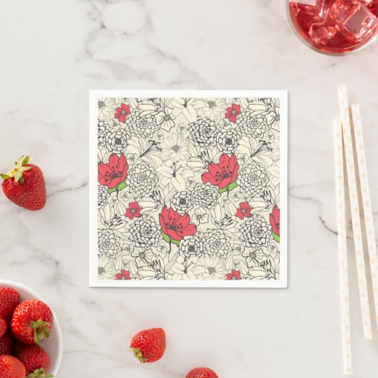 Blumenmuster Serviette (Beispiel)