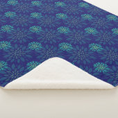 Blumenmuster Sherpa Blanket Sherpadecke (3/4)