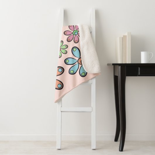 Blumenmuster Sherpa Blanket Sherpadecke (Beispiel)